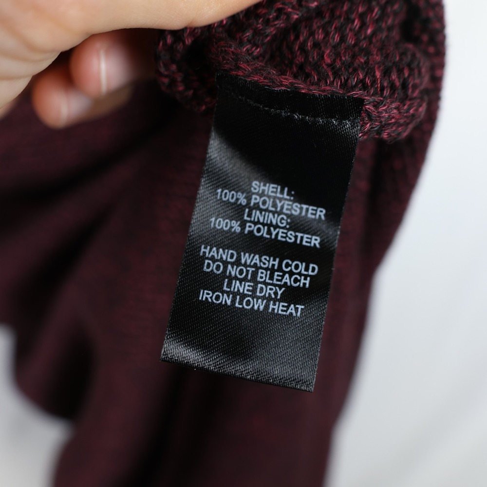 Lulus Sweater Dress Womens Small Burgundy Short Sleeve Turtleneck Knit Maxi New - Picture 7 of 8